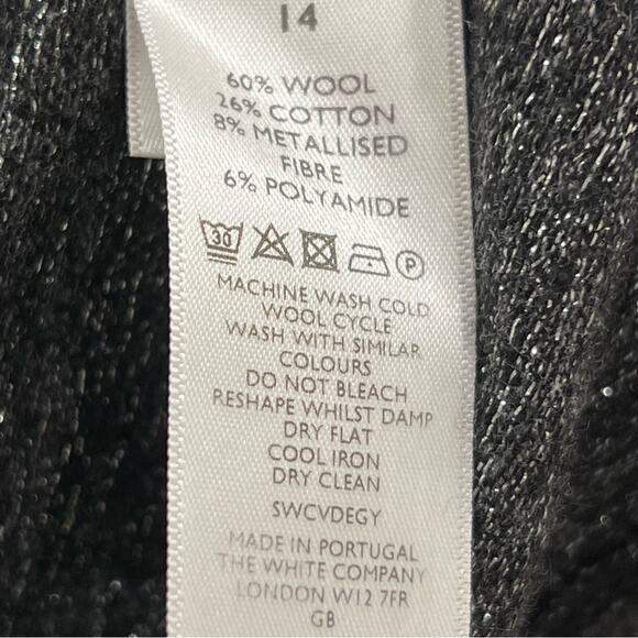 The White Company 10 Dress Wool Retro 60s Style Classic Minimalist Sparkle Dress - Picture 12 of 13